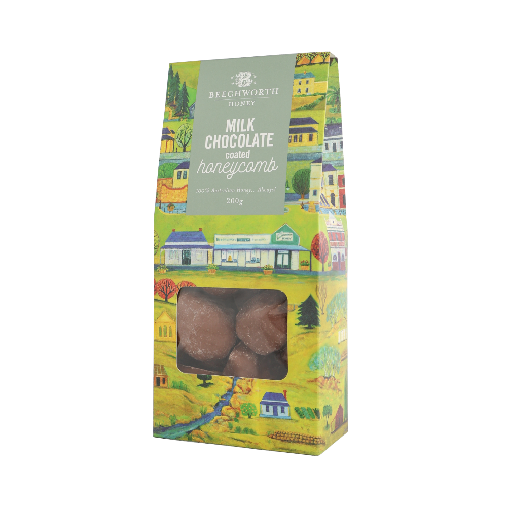 Milk Chocolate Coated Honeycomb 200g - Side