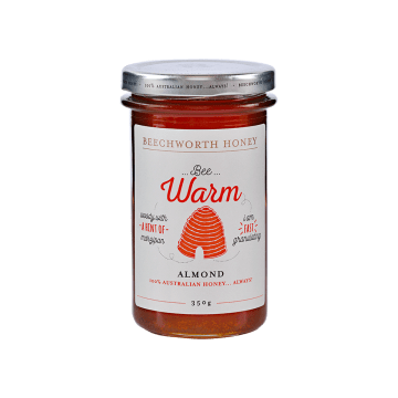 BWALMOJAR350_Bee-Warm-Almond-Honey-350g-Jar---LE-Gold