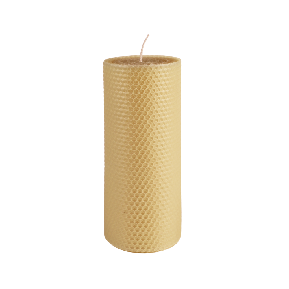Beechworth Honey Hand Rolled Beeswax Candle 8cm Wide Large
