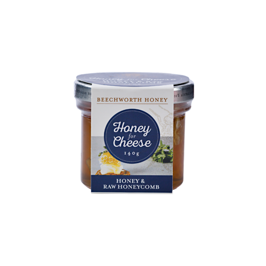 HFCHOHOJAR140---Honey-for-Cheese---Bee-Raw-Honey-&-Honeycomb-140g