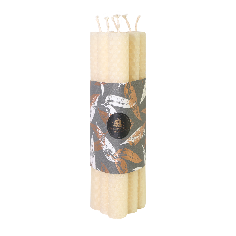 Rolled Beeswax Dinner Candles