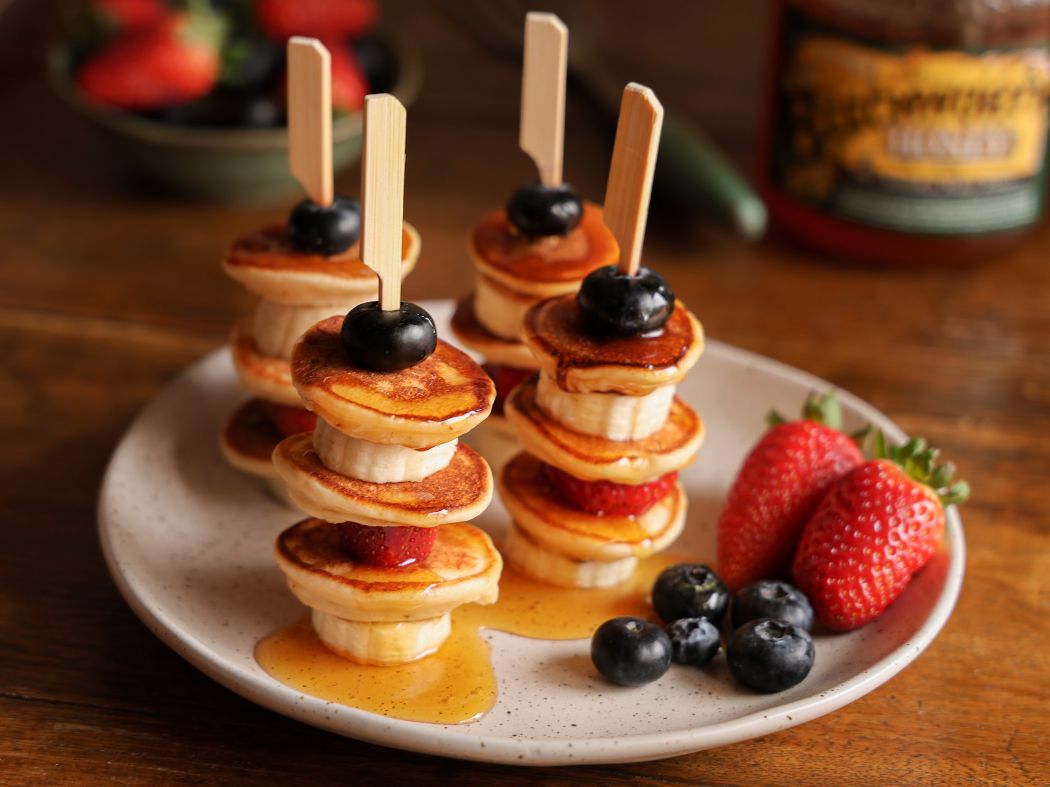 Honey & Ricotta Pancake Skewers