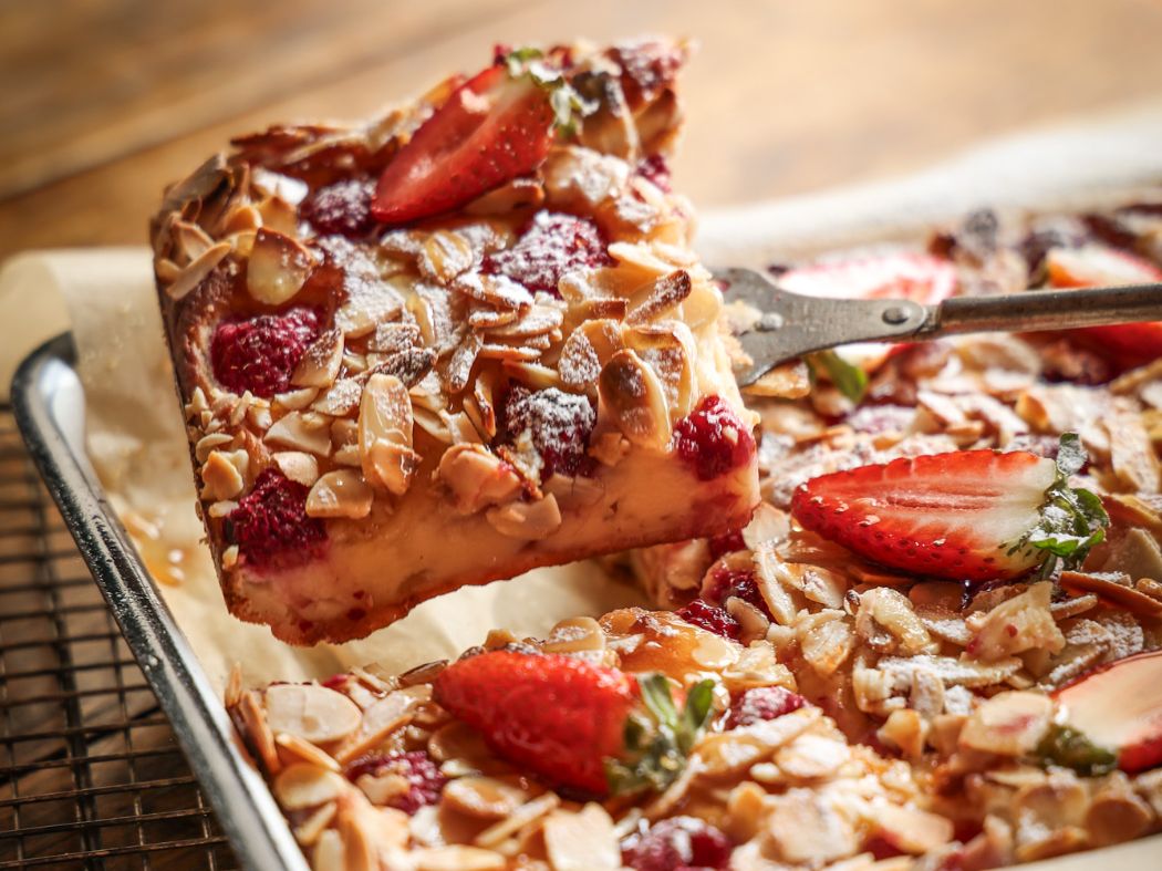 Honey & Ricotta Pancake Tray Bake
