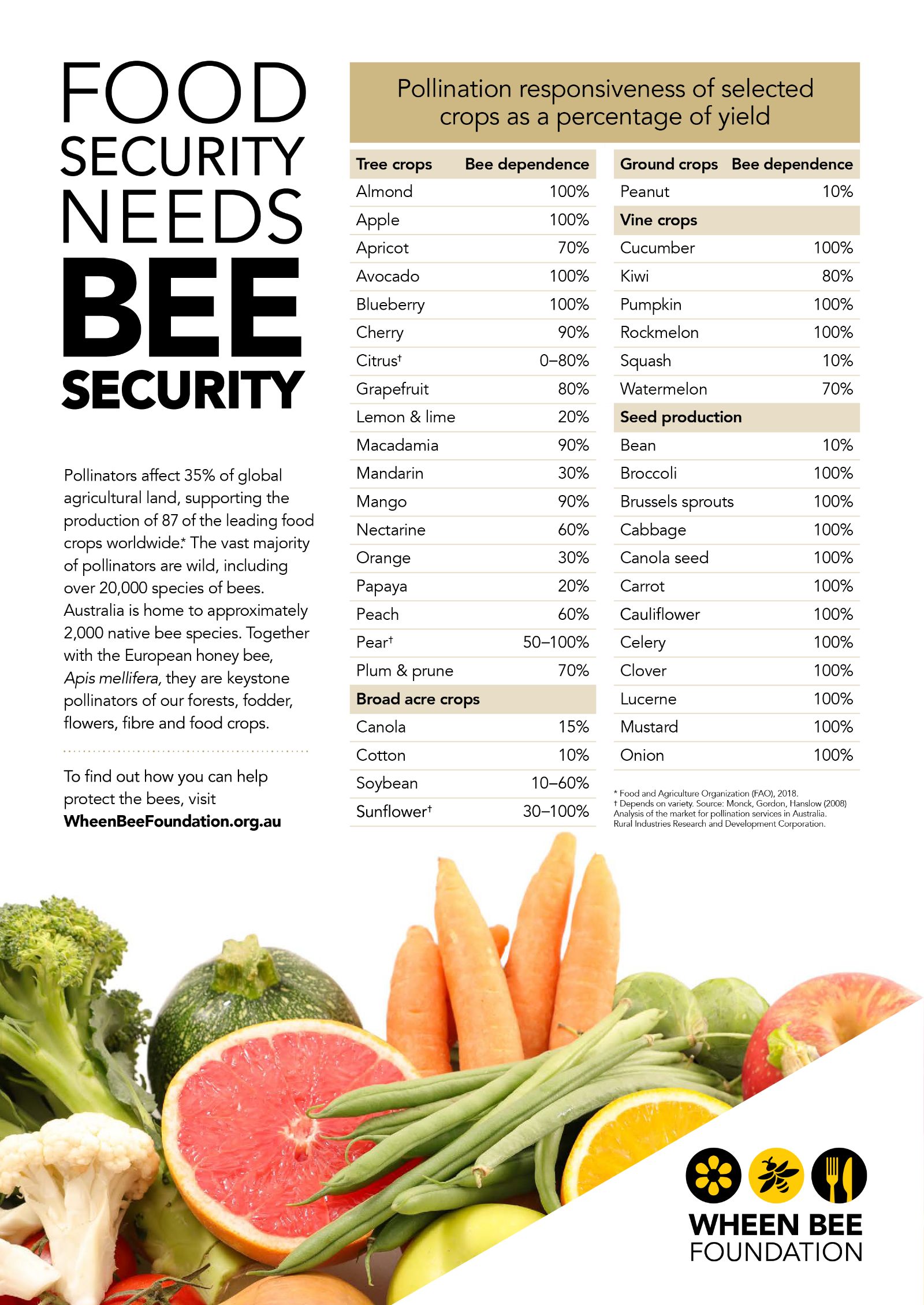 Bee Pollination Food Guide