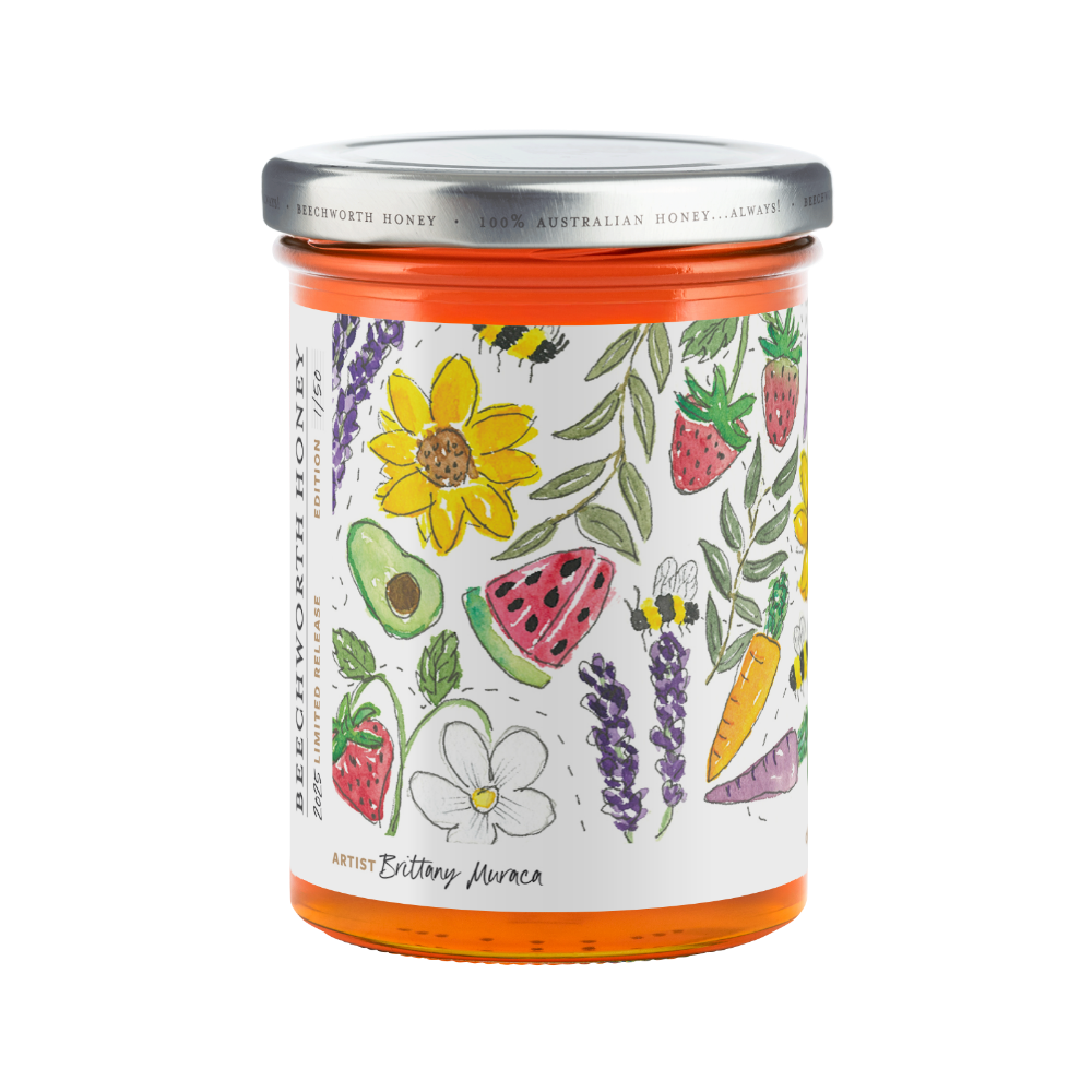 POLL25JAR550-Brittany_Pollinate-Honey-2025_Brittany-Muraca_550g_front