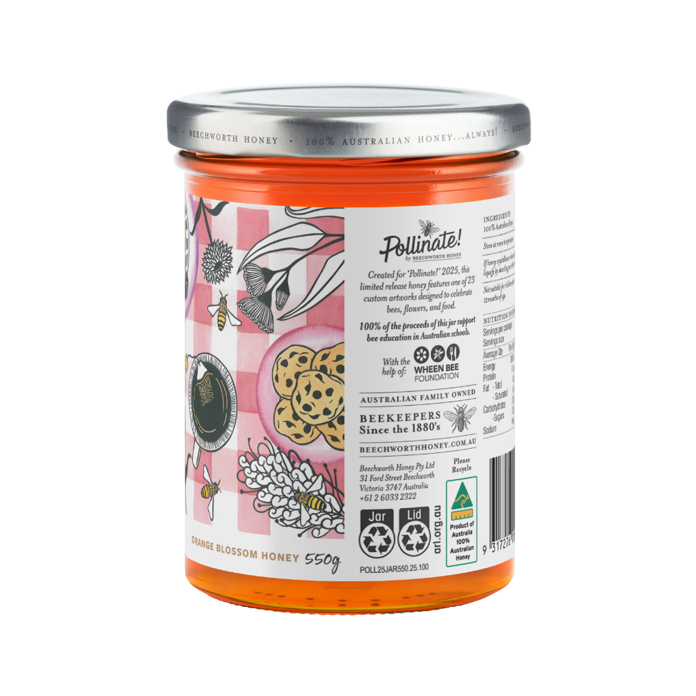 POLL25JAR550-Kat_Pollinate-Honey-2025_Kat-Parker_550g_back