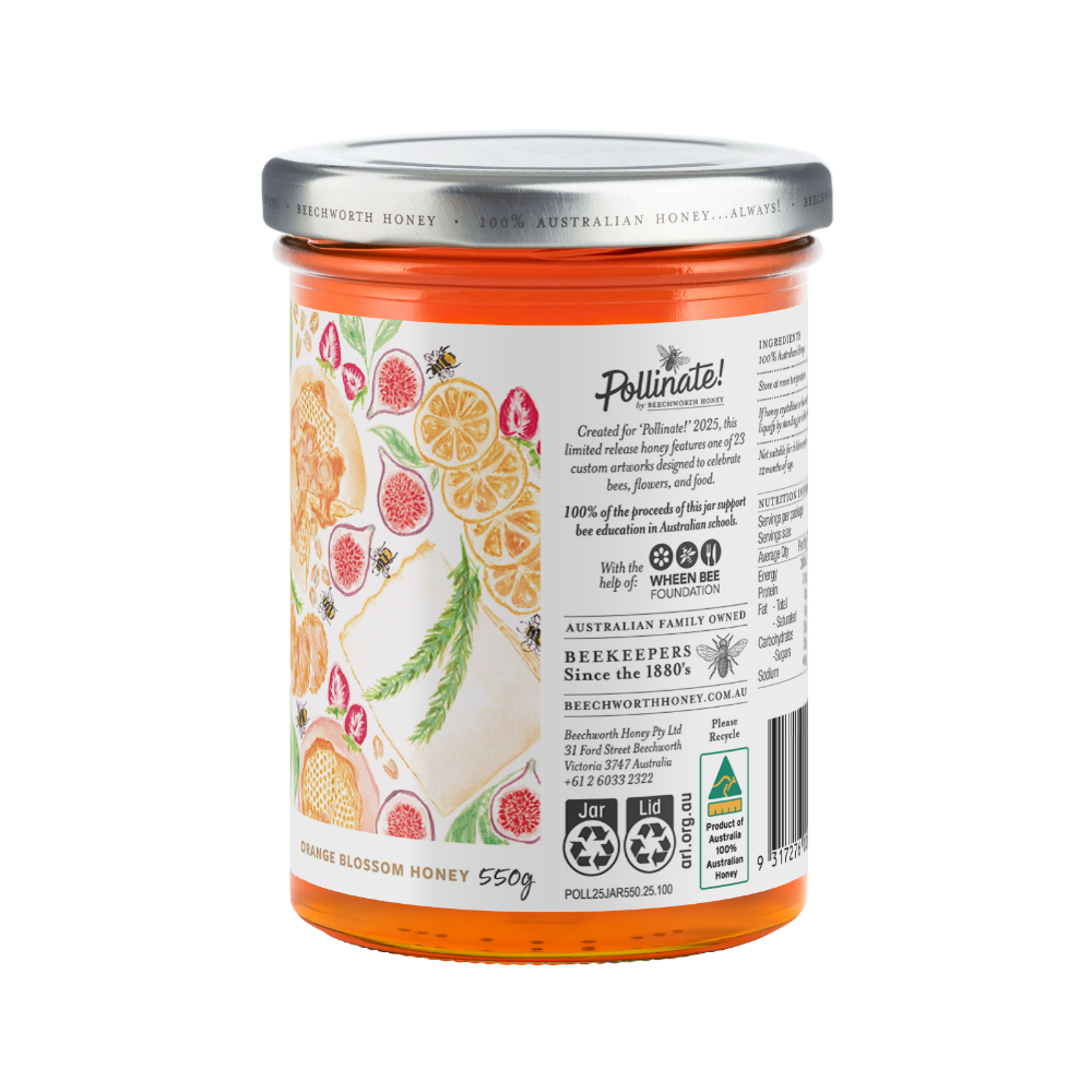 POLL25JAR550-Zoe_Pollinate-Honey-2025_Zoe-Jones_550g_back