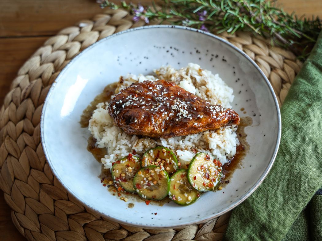 Honey Garlic Chicken and Rice