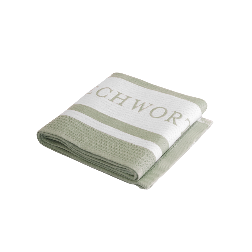 Beechworth Honey Waffle Tea Towel Light Green