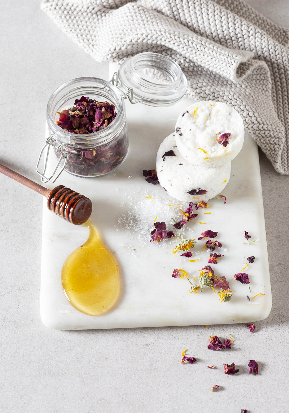 Honey, Rose & Calendula Bath Bombs